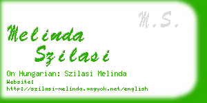 melinda szilasi business card